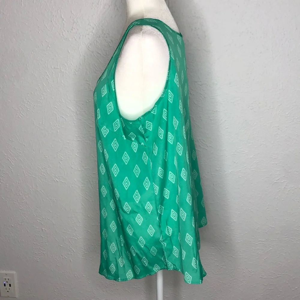 Mint Green Patterned Tank Top - Picture 6 of 15